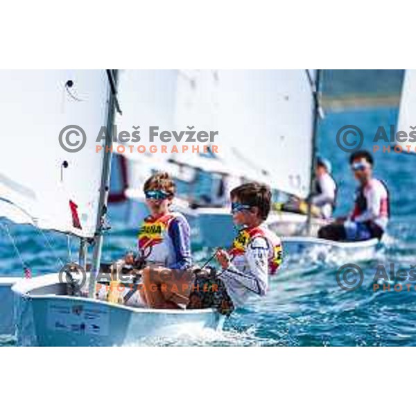 Team Race Final sailing competition at 2025 Optimist World Championship in Portoroz, Slovenia on July 2, 2025