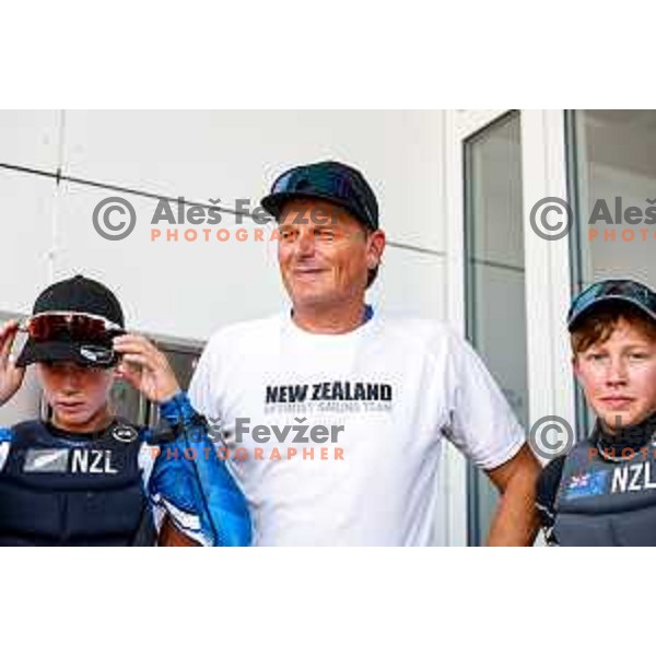 Dean Barker of team New Zealand at 2025 Optimist World Championship in Portoroz, Slovenia on July 4, 2025