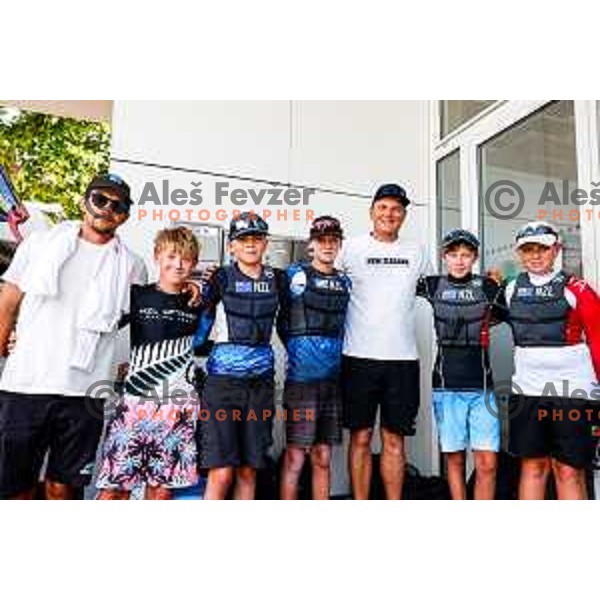 Dean Barker of team New Zealand at 2025 Optimist World Championship in Portoroz, Slovenia on July 4, 2025
