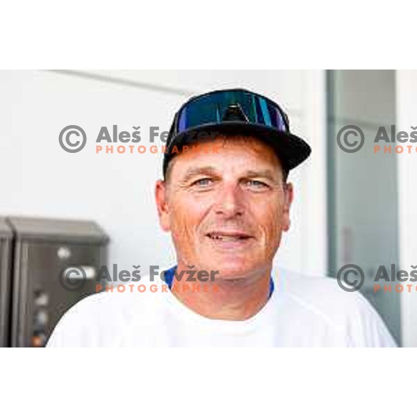 Dean Barker of team New Zealand at 2025 Optimist World Championship in Portoroz, Slovenia on July 4, 2025