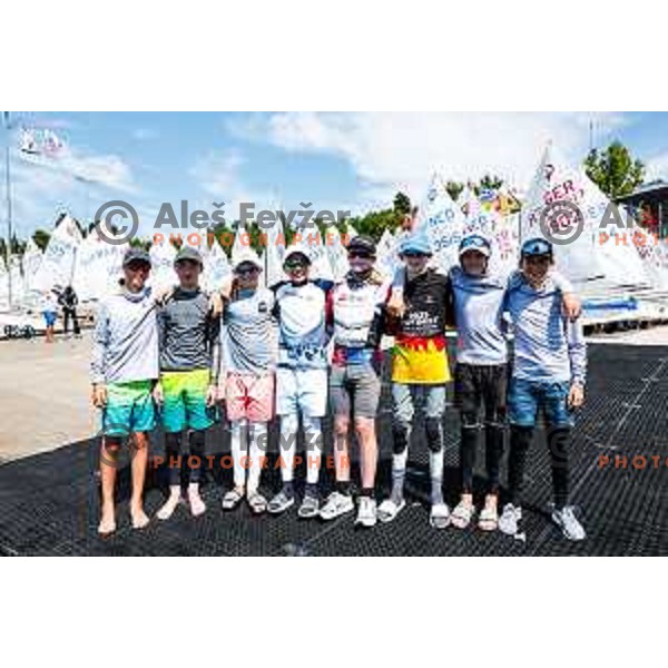 Young Sailors at 2025 Optimist World Championship in Portoroz, Slovenia on July 4, 2025