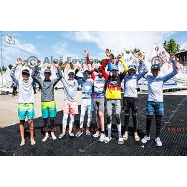 Young Sailors at 2025 Optimist World Championship in Portoroz, Slovenia on July 4, 2025