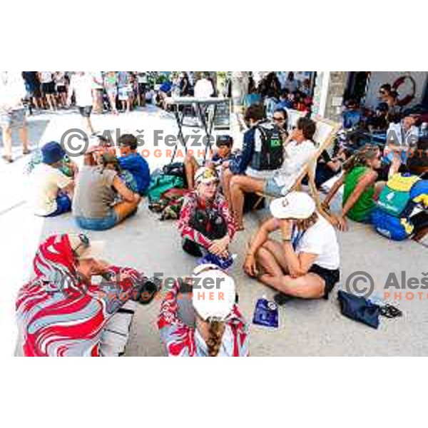 Young Sailors at 2025 Optimist World Championship in Portoroz, Slovenia on July 4, 2025