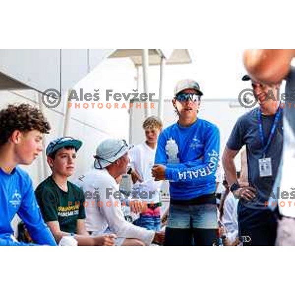 Young Sailors at 2025 Optimist World Championship in Portoroz, Slovenia on July 4, 2025