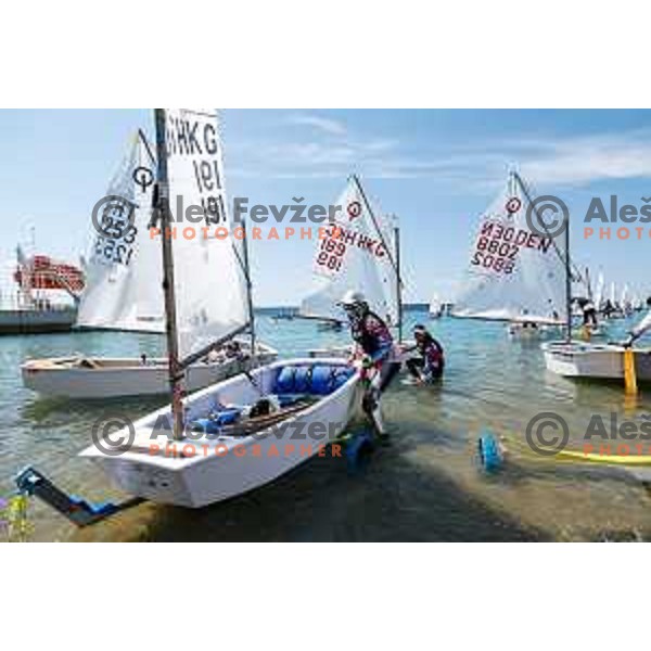 Young Sailors at 2025 Optimist World Championship in Portoroz, Slovenia on July 4, 2025