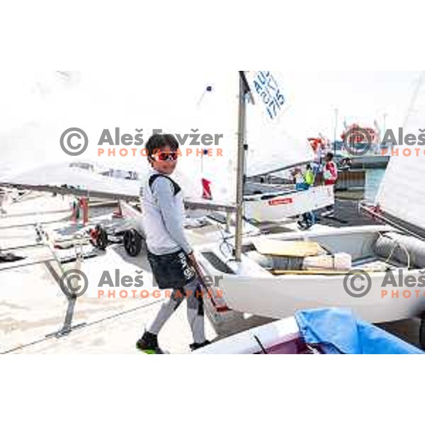 Young Sailors at 2025 Optimist World Championship in Portoroz, Slovenia on July 4, 2025