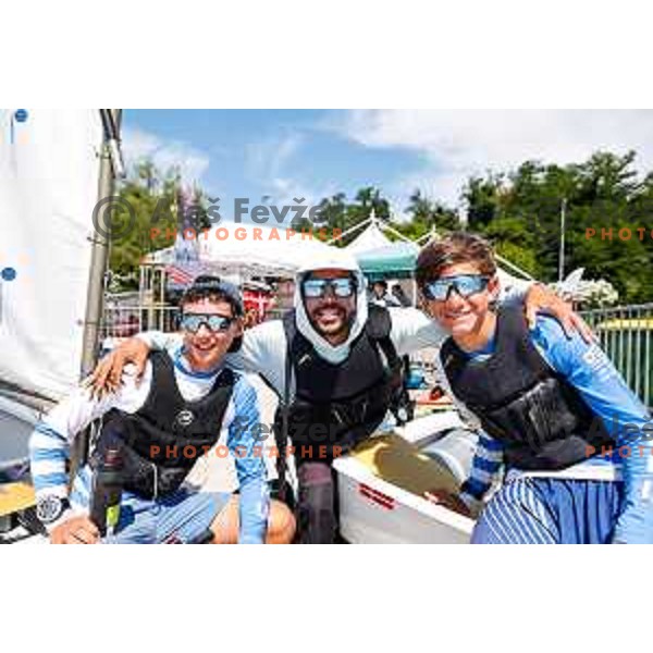 Young Sailors at 2025 Optimist World Championship in Portoroz, Slovenia on July 4, 2025