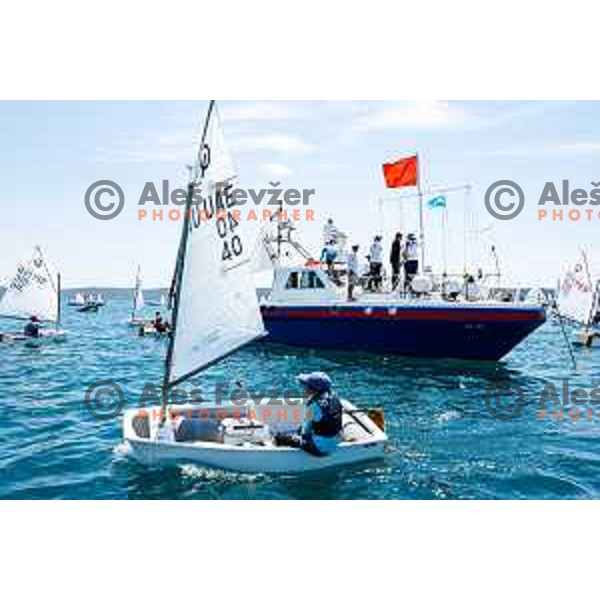 Young Sailors at 2025 Optimist World Championship in Portoroz, Slovenia on July 4, 2025