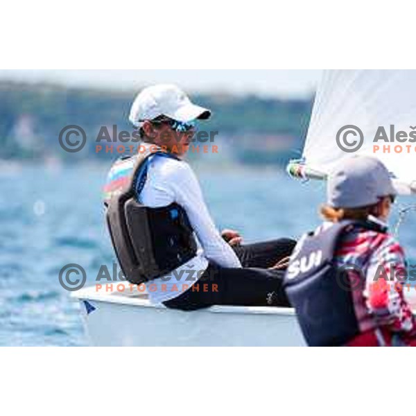Final day of sailing competition at 2025 Optimist World Championship in Portoroz, Slovenia on July e, 2025