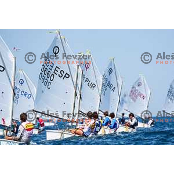 Final day of sailing competition at 2025 Optimist World Championship in Portoroz, Slovenia on July e, 2025