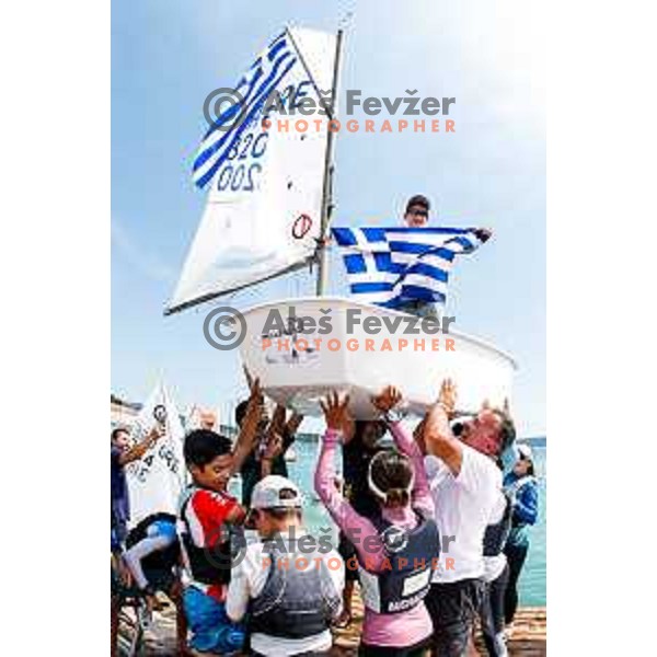 Final day of sailing competition at 2025 Optimist World Championship in Portoroz, Slovenia on July e, 2025