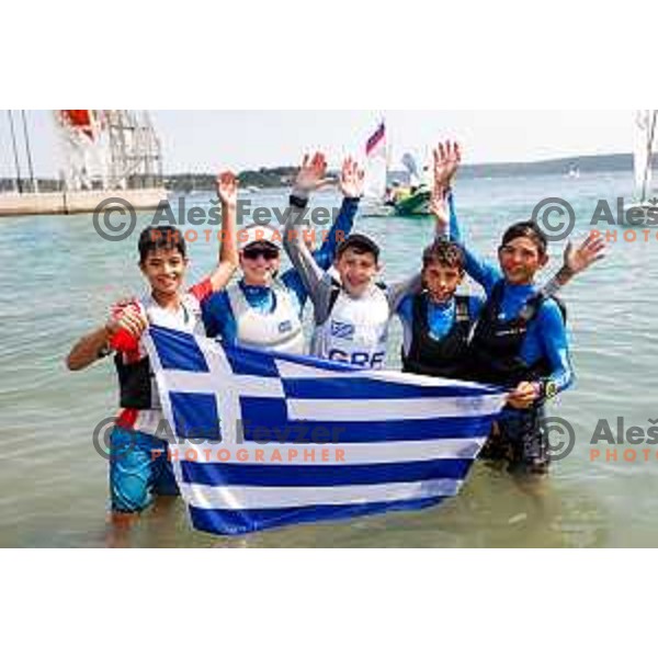 Final day of sailing competition at 2025 Optimist World Championship in Portoroz, Slovenia on July e, 2025