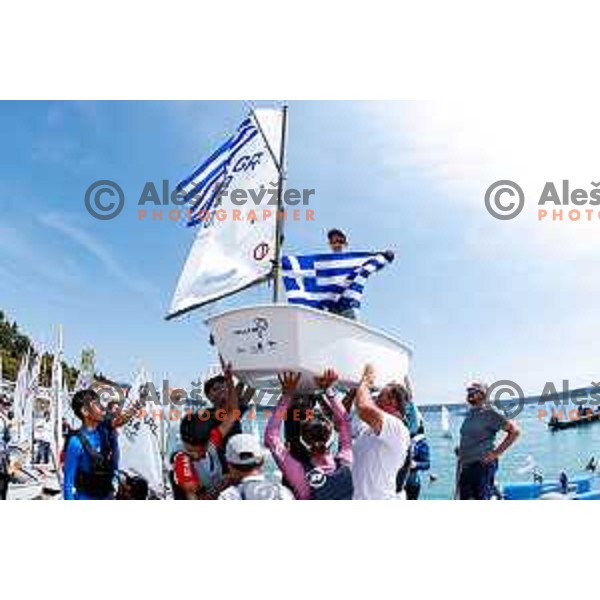 Final day of sailing competition at 2025 Optimist World Championship in Portoroz, Slovenia on July e, 2025