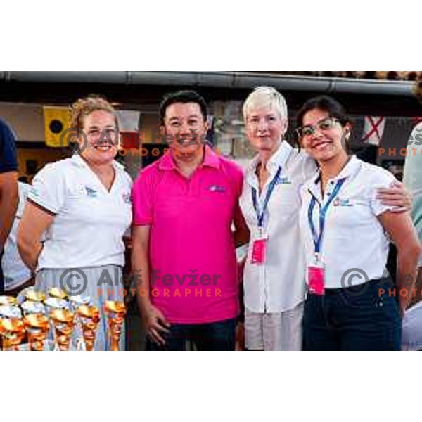 Prize giving ceremony at 2025 Optimist World Championship in Portoroz, Slovenia on July 5, 2025