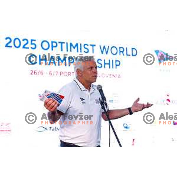 Prize giving ceremony at 2025 Optimist World Championship in Portoroz, Slovenia on July 5, 2025