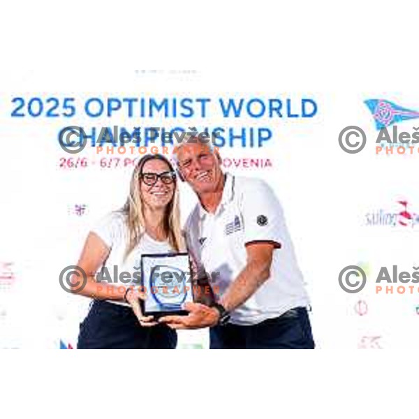 Prize giving ceremony at 2025 Optimist World Championship in Portoroz, Slovenia on July 5, 2025
