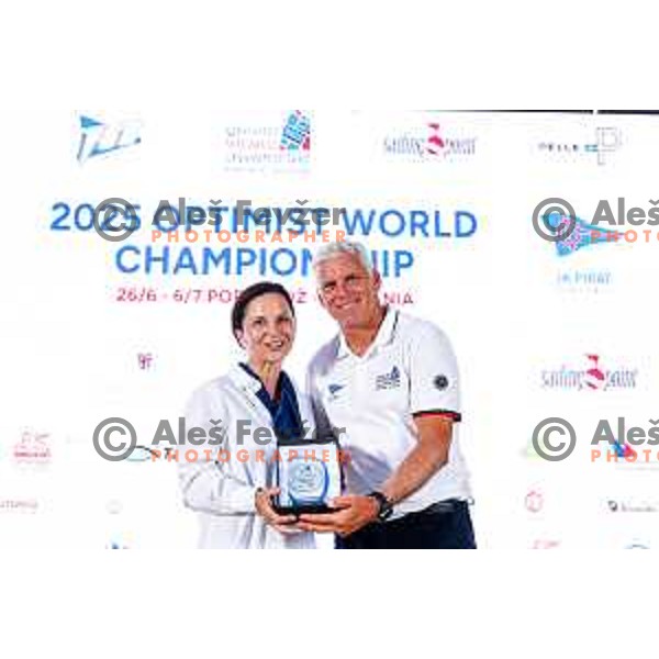 Prize giving ceremony at 2025 Optimist World Championship in Portoroz, Slovenia on July 5, 2025