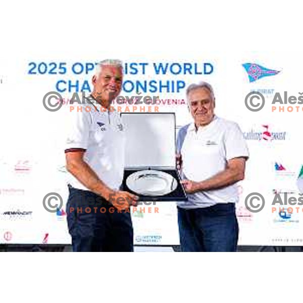 Prize giving ceremony at 2025 Optimist World Championship in Portoroz, Slovenia on July 5, 2025