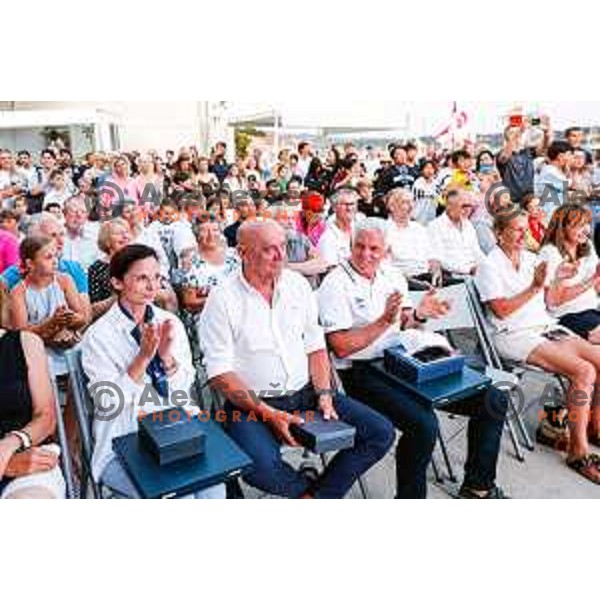Prize giving ceremony at 2025 Optimist World Championship in Portoroz, Slovenia on July 5, 2025