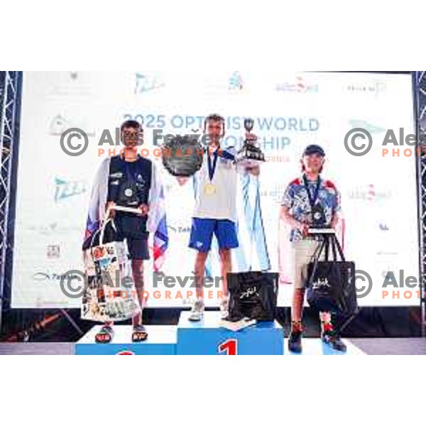 Prize giving ceremony at 2025 Optimist World Championship in Portoroz, Slovenia on July 5, 2025