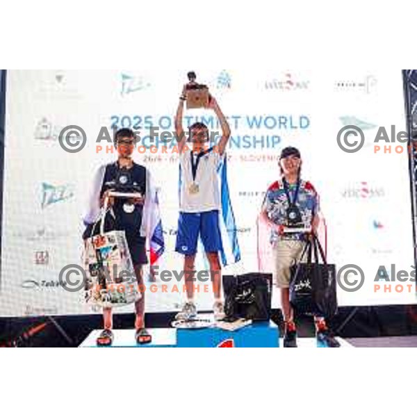Prize giving ceremony at 2025 Optimist World Championship in Portoroz, Slovenia on July 5, 2025