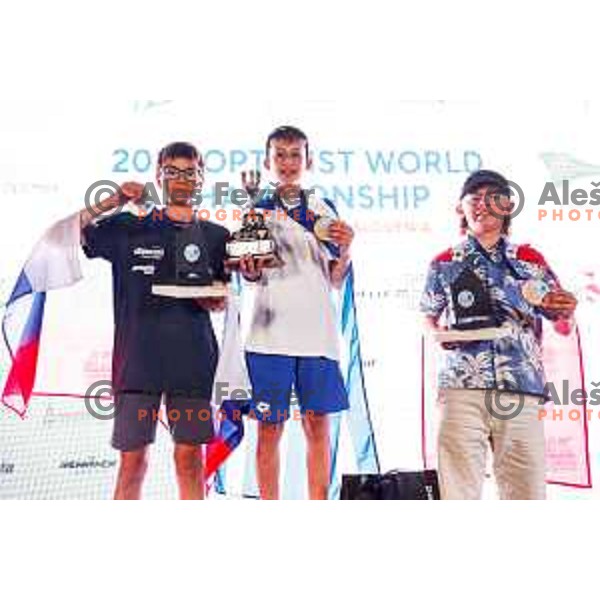 Prize giving ceremony at 2025 Optimist World Championship in Portoroz, Slovenia on July 5, 2025