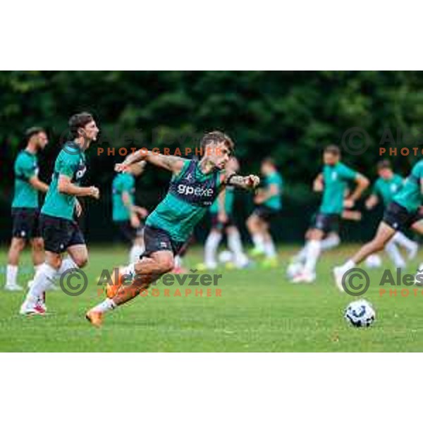 Practice session of NK Olimpija before first match of Qualification for UEFA Champions League in Ljubljana, Slovenia on July 7, 2025
