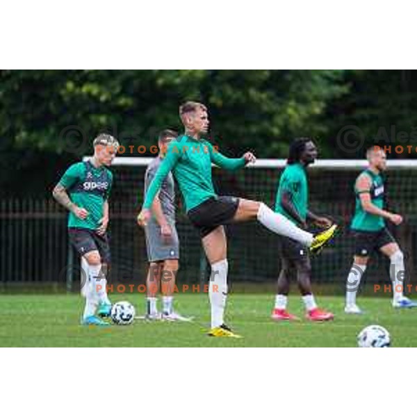 Dino Kojic during practice session of NK Olimpija before first match of Qualification for UEFA Champions League in Ljubljana, Slovenia on July 7, 2025