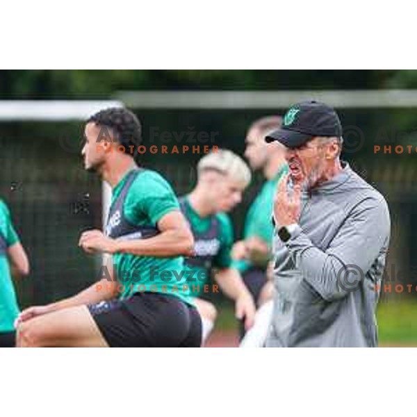 Practice session of NK Olimpija before first match of Qualification for UEFA Champions League in Ljubljana, Slovenia on July 7, 2025