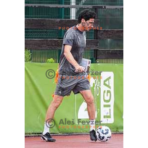 Jorge Simao, head coach of NK Olimpija practice session before first match of Qualification for UEFA Champions League in Ljubljana, Slovenia on July 7, 2025