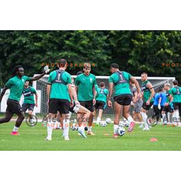 Practice session of NK Olimpija before first match of Qualification for UEFA Champions League in Ljubljana, Slovenia on July 7, 2025