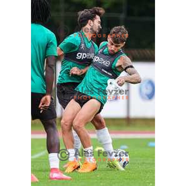 Practice session of NK Olimpija before first match of Qualification for UEFA Champions League in Ljubljana, Slovenia on July 7, 2025