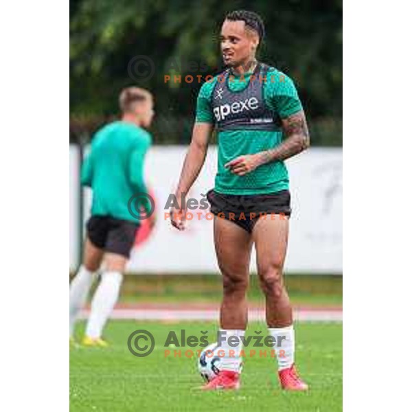Practice session of NK Olimpija before first match of Qualification for UEFA Champions League in Ljubljana, Slovenia on July 7, 2025