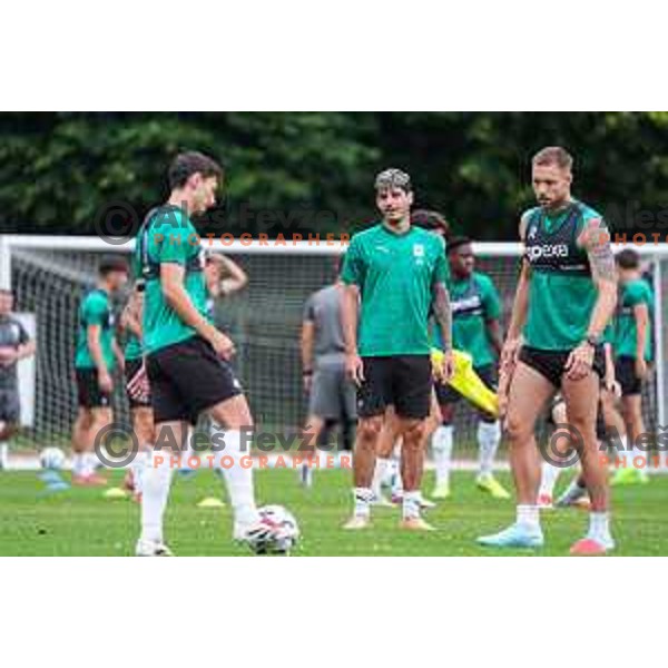 Agustin Doffo during practice session of NK Olimpija before first match of Qualification for UEFA Champions League in Ljubljana, Slovenia on July 7, 2025