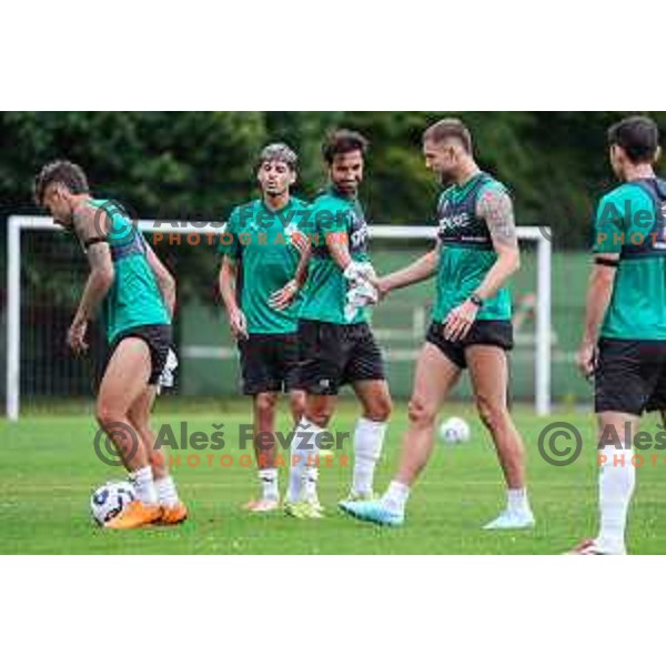 Practice session of NK Olimpija before first match of Qualification for UEFA Champions League in Ljubljana, Slovenia on July 7, 2025
