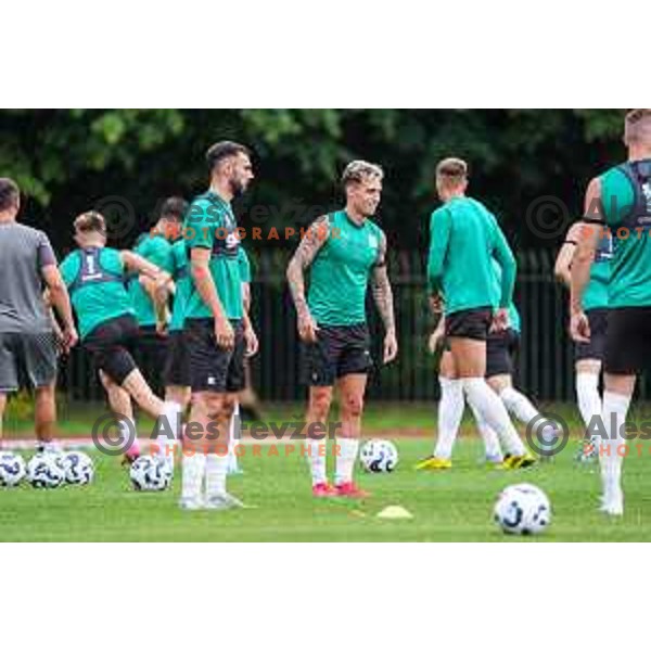 Practice session of NK Olimpija before first match of Qualification for UEFA Champions League in Ljubljana, Slovenia on July 7, 2025