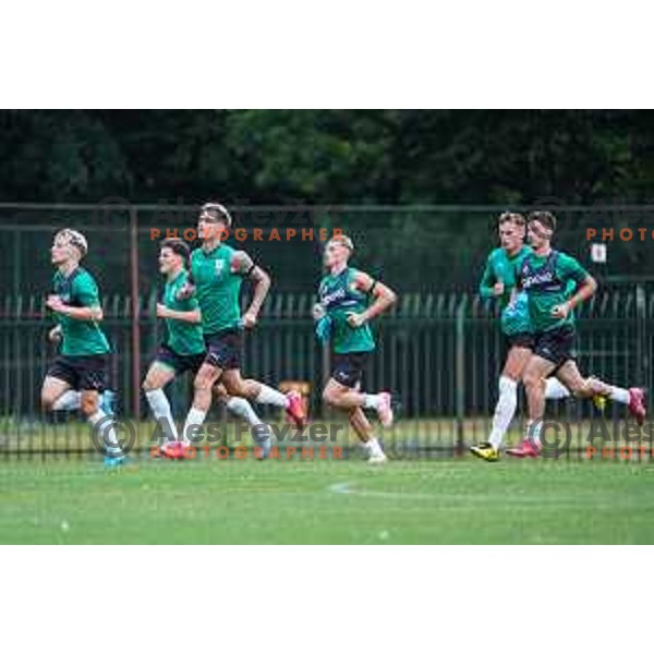 Practice session of NK Olimpija before first match of Qualification for UEFA Champions League in Ljubljana, Slovenia on July 7, 2025
