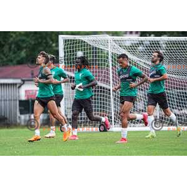 Practice session of NK Olimpija before first match of Qualification for UEFA Champions League in Ljubljana, Slovenia on July 7, 2025