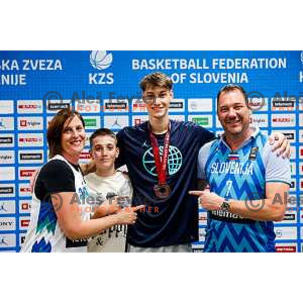 Reception for Slovenia U-19 National Basketball team, World Cup Bronze medalists at Ljubljana Airport Brnik on July 7, 2025 