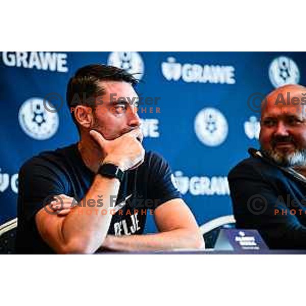 Albert Riera, head coach of NK Celje during press conference before start of 2025/2026 football season in Ljubljana, Slovenia on July 7, 2025