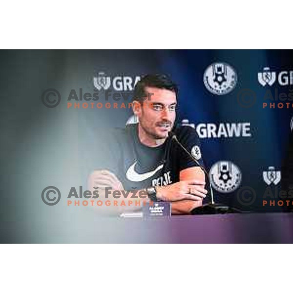 Albert Riera, head coach of NK Celje during press conference before start of 2025/2026 football season in Ljubljana, Slovenia on July 7, 2025