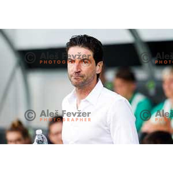 Jorge Simao, head coach of Olimpija during UEFA Champions League 2025/2026 first qualifying round match between Olimpija Ljubljana and Kairat Almaty in SRC Stozice, Ljubljana, Slovenia on July 8, 2025