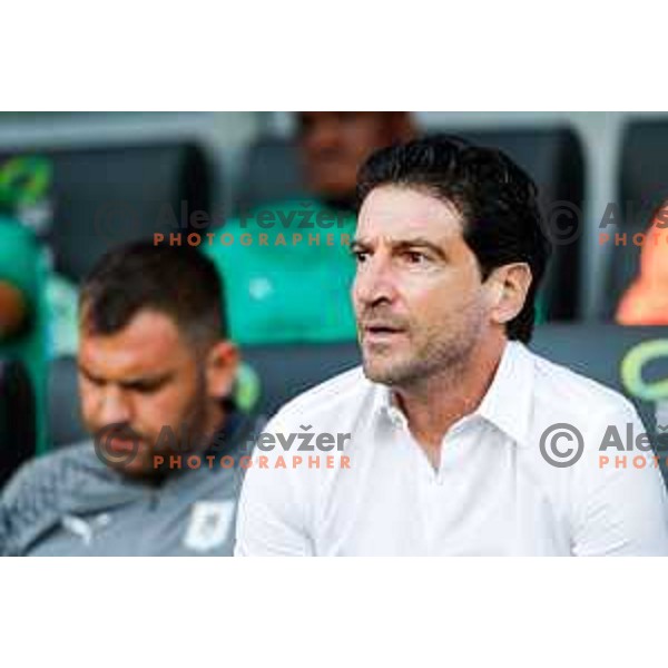 Jorge Simao, head coach of Olimpija during UEFA Champions League 2025/2026 first qualifying round match between Olimpija Ljubljana and Kairat Almaty in SRC Stozice, Ljubljana, Slovenia on July 8, 2025