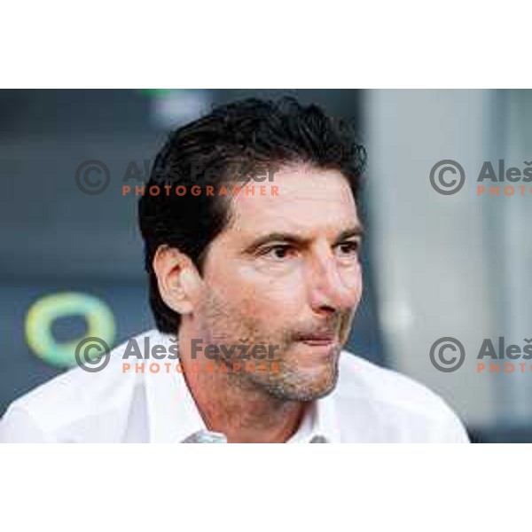 Jorge Simao, head coach of Olimpija during UEFA Champions League 2025/2026 first qualifying round match between Olimpija Ljubljana and Kairat Almaty in SRC Stozice, Ljubljana, Slovenia on July 8, 2025