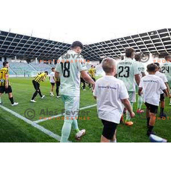  of Olimpija during UEFA Champions League 2025/2026 first qualifying round match between Olimpija Ljubljana and Kairat Almaty in SRC Stozice, Ljubljana, Slovenia on July 8, 2025