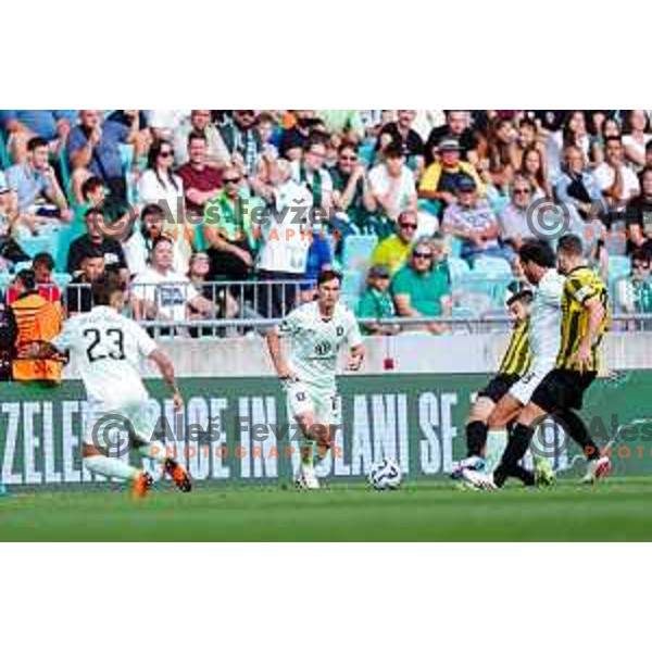  of Olimpija during UEFA Champions League 2025/2026 first qualifying round match between Olimpija Ljubljana and Kairat Almaty in SRC Stozice, Ljubljana, Slovenia on July 8, 2025