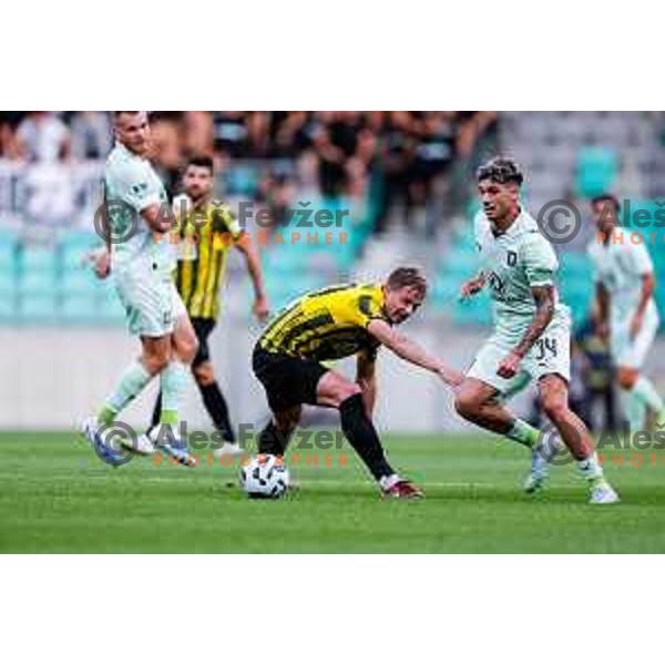 Agustin Doffo of Olimpija in action during UEFA Champions League 2025/2026 first qualifying round match between Olimpija Ljubljana and Kairat Almaty in SRC Stozice, Ljubljana, Slovenia on July 8, 2025