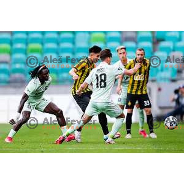  of Olimpija during UEFA Champions League 2025/2026 first qualifying round match between Olimpija Ljubljana and Kairat Almaty in SRC Stozice, Ljubljana, Slovenia on July 8, 2025