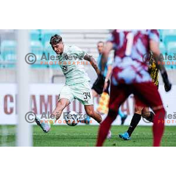 Agustin Doffo of Olimpija in action during UEFA Champions League 2025/2026 first qualifying round match between Olimpija Ljubljana and Kairat Almaty in SRC Stozice, Ljubljana, Slovenia on July 8, 2025
