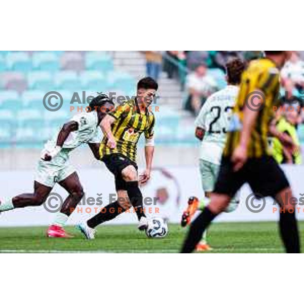  of Olimpija during UEFA Champions League 2025/2026 first qualifying round match between Olimpija Ljubljana and Kairat Almaty in SRC Stozice, Ljubljana, Slovenia on July 8, 2025